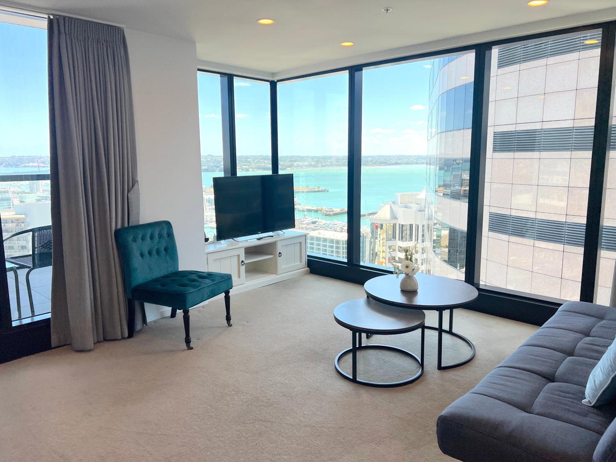 Magnificent Harbour View Skytower View Apartment In Cbd Auckland Eksteriør bilde